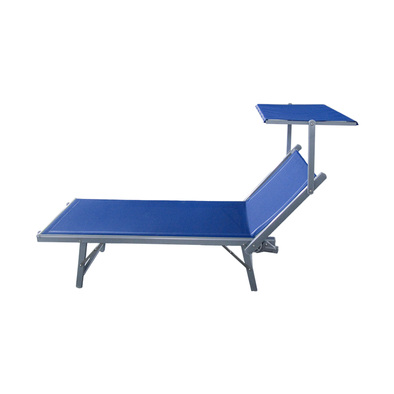 Aluminium vouwen strandzon slaapbed strandlounge met dak
