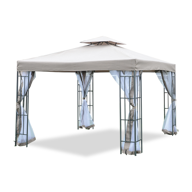 Dubbele laag tent accessoire met gewone rand polyester uv30 bescherming waterbestendig voor buitentaboon achtertuin tuin gazon zon schaduw