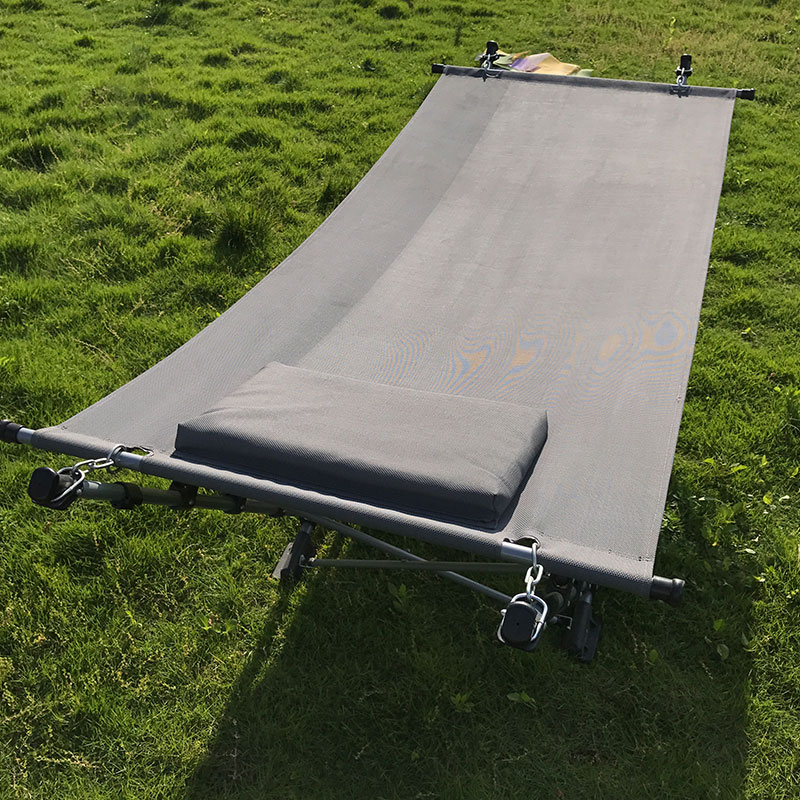 Draagbare vouwen hangmat lounge camping bed stalen frame standaard w/draagtas blauw