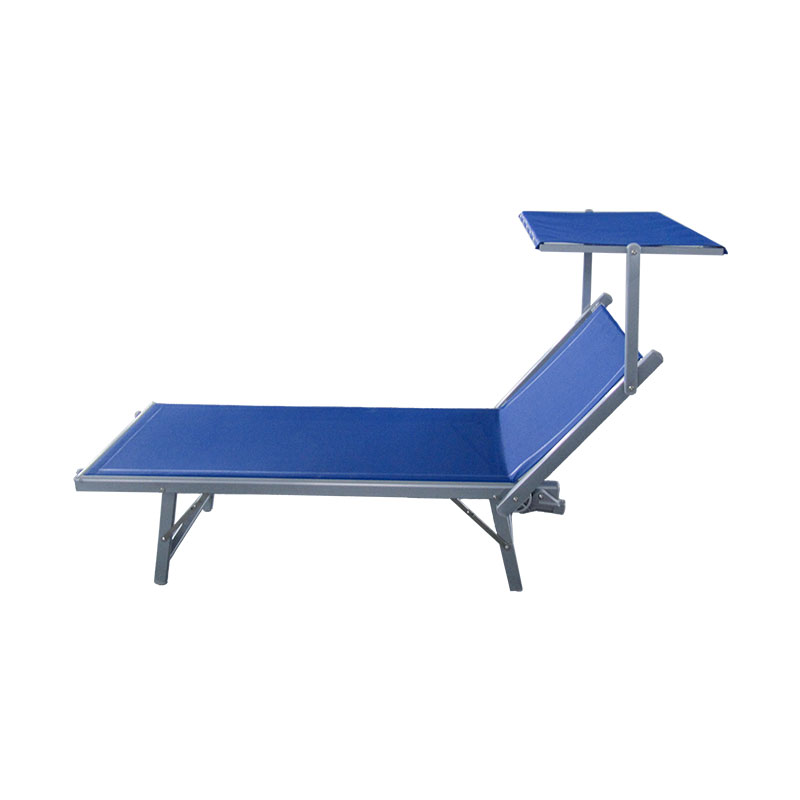 Aluminium vouwen strandzon slaapbed strandlounge met dak