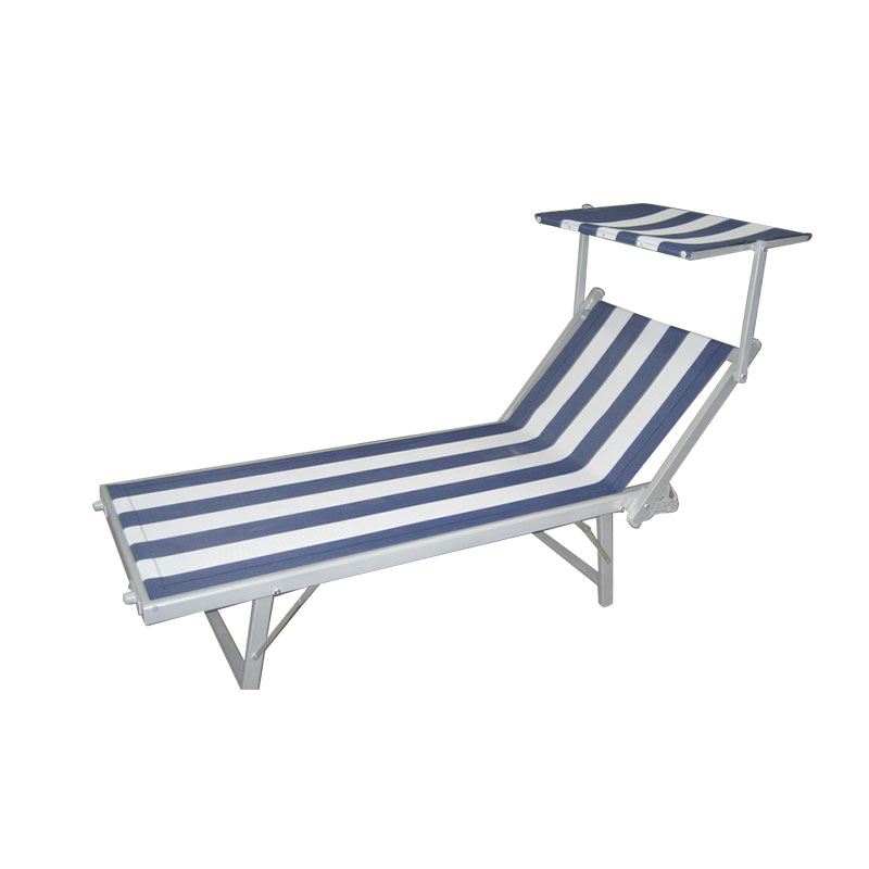 Aluminium vouwen strandzon slaapbed strandlounge met dak